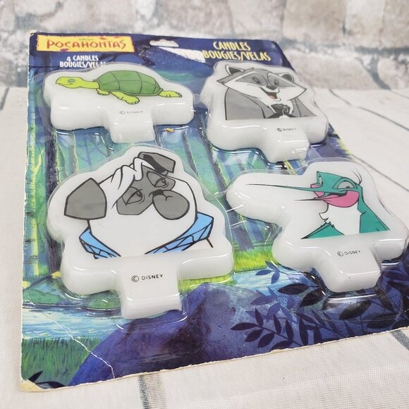 2/$25 Vintage  90s Disney Pocahontas Candles Meeko Percy Flit Turtle - Picture 3 of 10